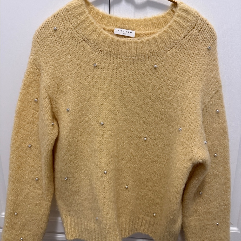 Sandro Sweater with Pearl Details